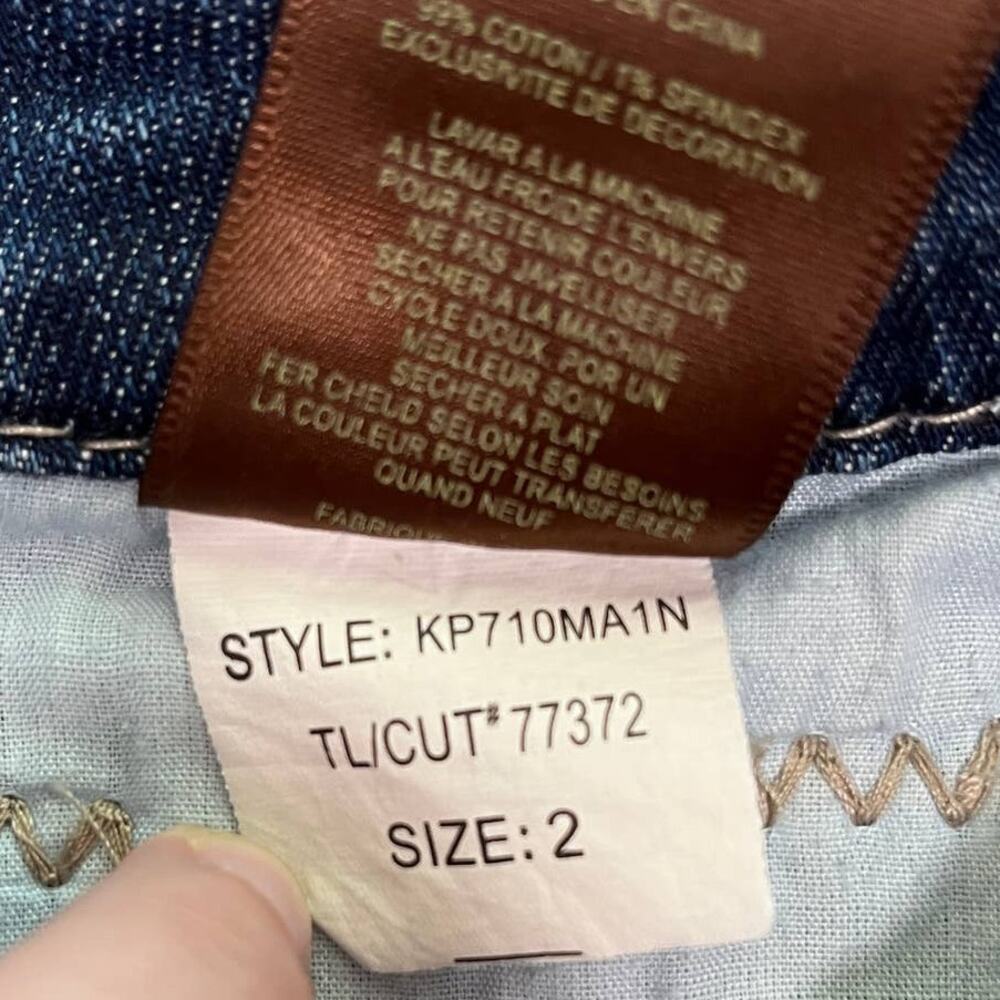 KUT FROM THE KLOTH Blue Stretch Denim Dark Wash 90s Y2K Skinny Jean Size 2 - Picture 12 of 16